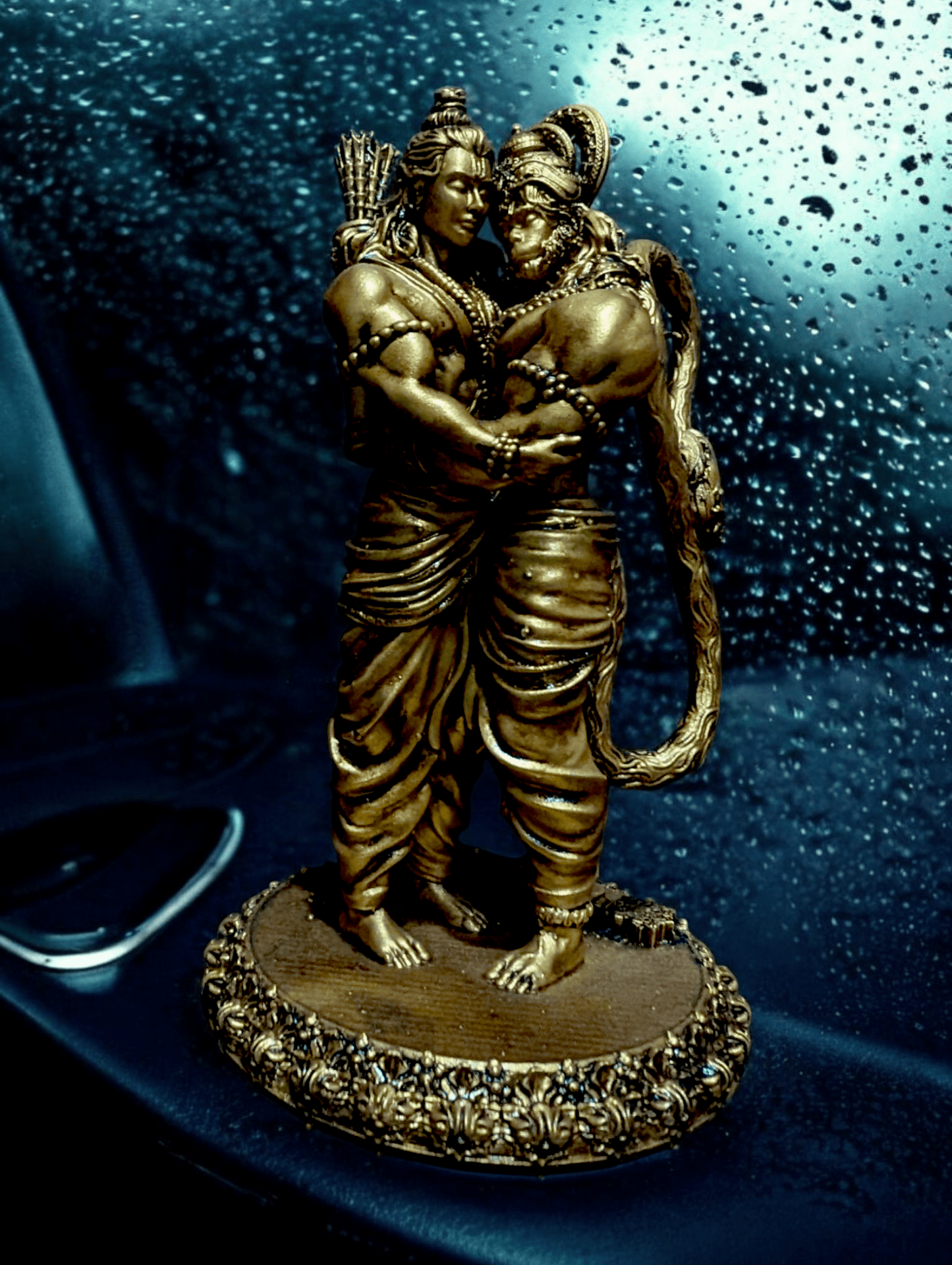 Shri Ram and Hanuman Ji Milan – Divine Union of Devotion (Exclusive and Premium Car dashboard) - Fabzie - Home Decor Elegance