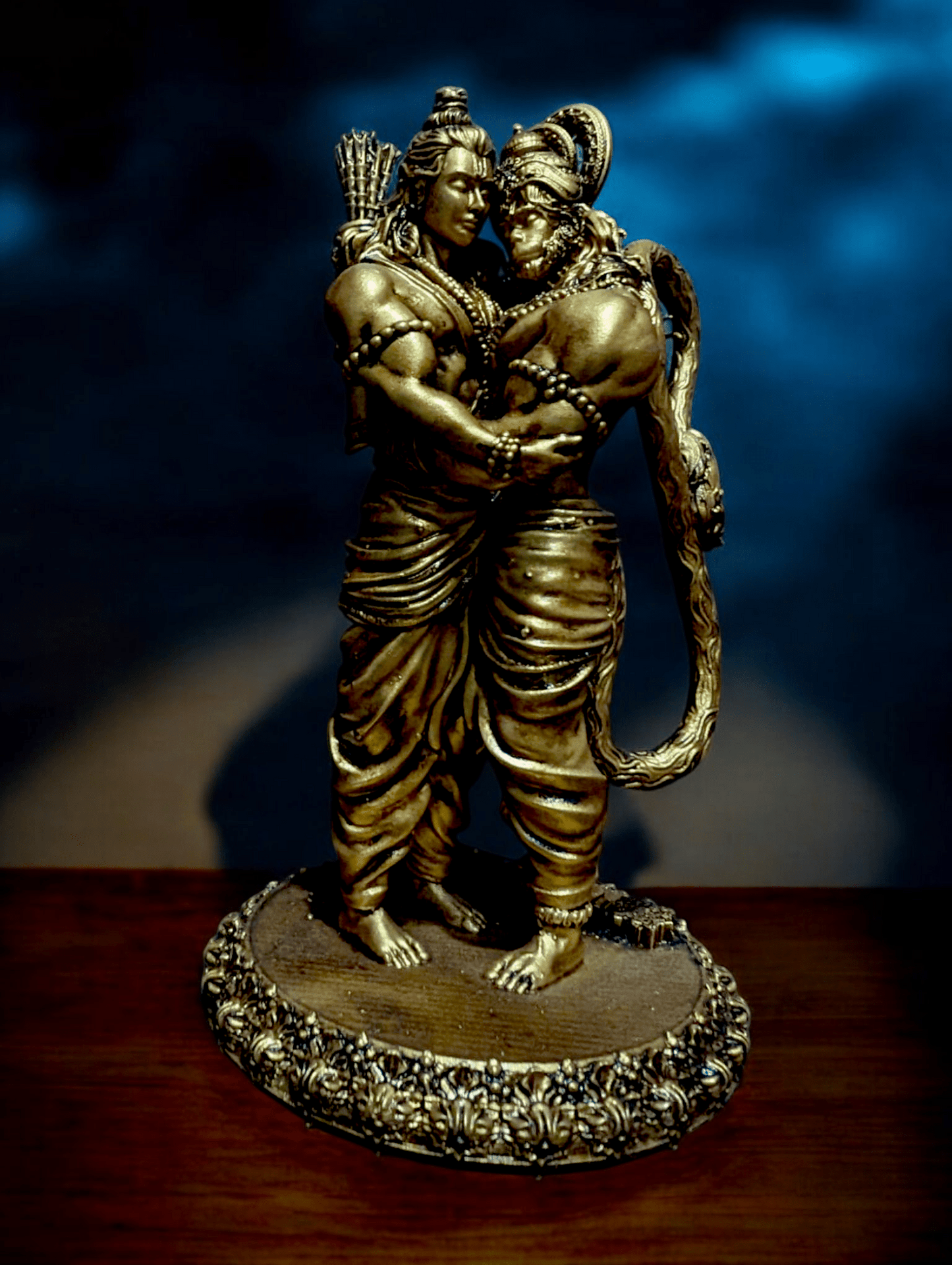 Shri Ram and Hanuman Ji Milan – Divine Union of Devotion (Exclusive and Premium Car dashboard) - Fabzie - Home Decor Elegance