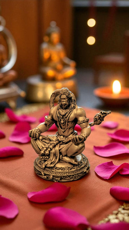 Hanuman Ji in Meditation Pose – Peaceful Energy for Home & Workspace - Fabzie - Home Decor Elegance