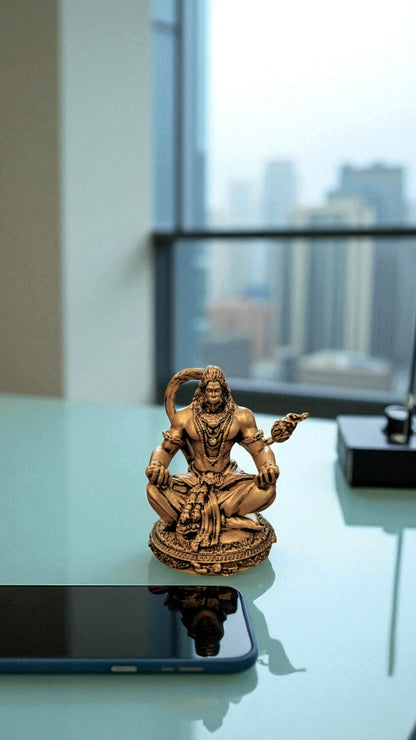 Hanuman Ji in Meditation Pose – Peaceful Energy for Home & Workspace - Fabzie - Home Decor Elegance
