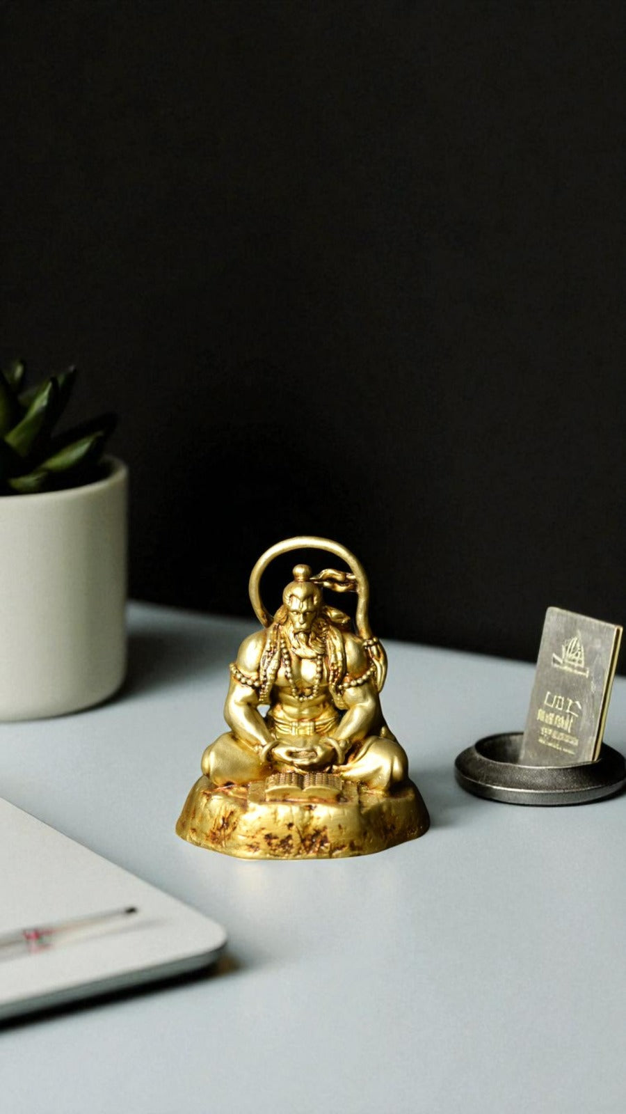 Hanuman Ji in Deep Meditation – Divine Spiritual Decor for Peaceful Workspaces - Fabzie - Home Decor Elegance