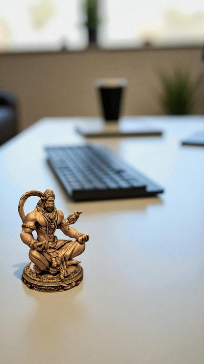 Hanuman Ji in Meditation Pose – Peaceful Energy for Home & Workspace - Fabzie - Home Decor Elegance