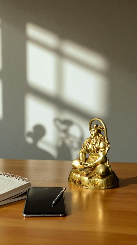 Hanuman Ji in Deep Meditation – Divine Spiritual Decor for Peaceful Workspaces - Fabzie - Home Decor Elegance