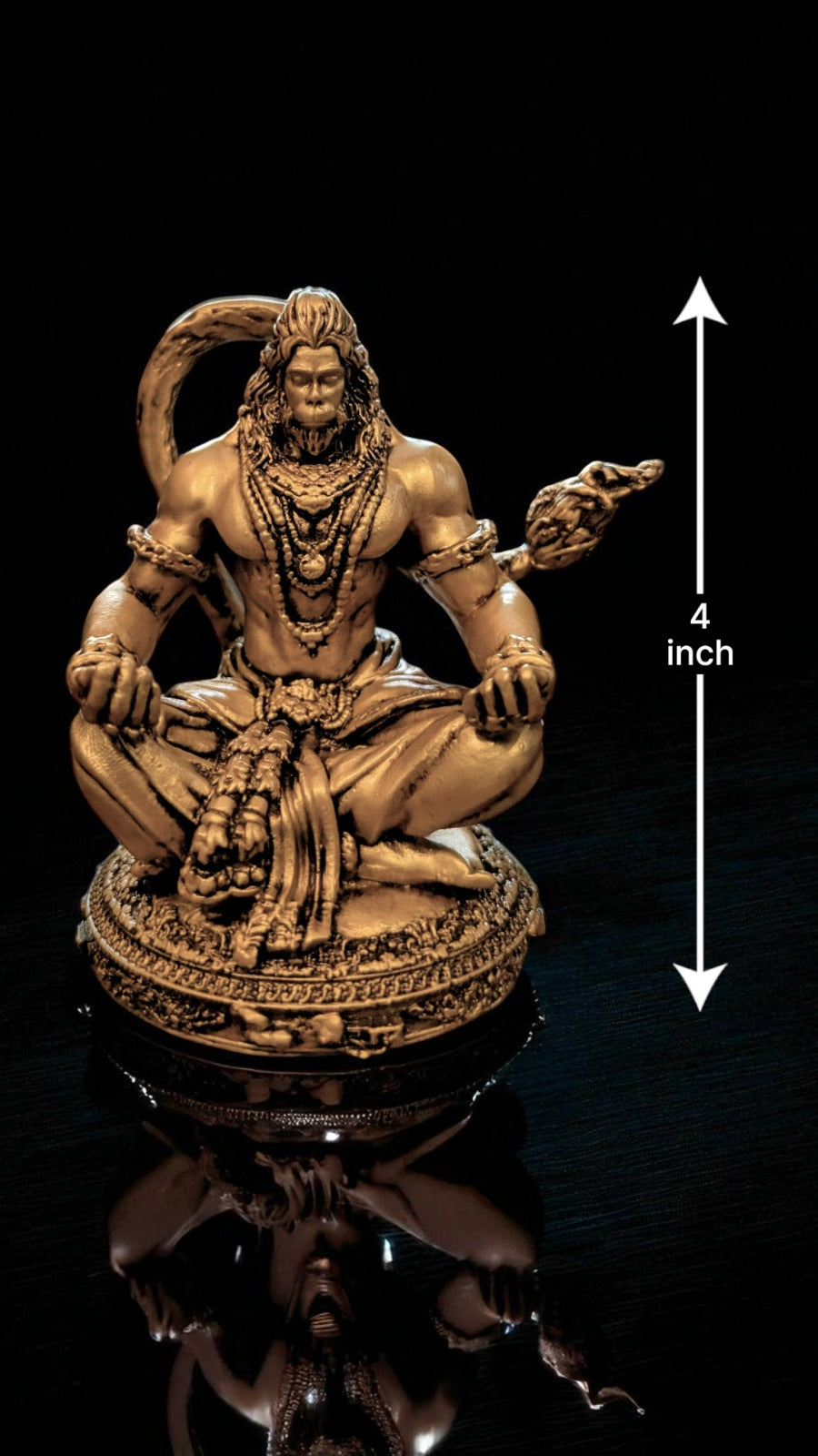 Hanuman Ji in Meditation Pose – Peaceful Energy for Home & Workspace - Fabzie - Home Decor Elegance