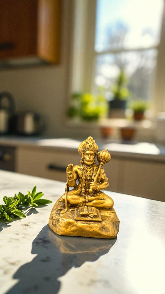 Hanuman Ji Reading Ramayan – Symbol of Devotion & Wisdom - Fabzie - Home Decor Elegance