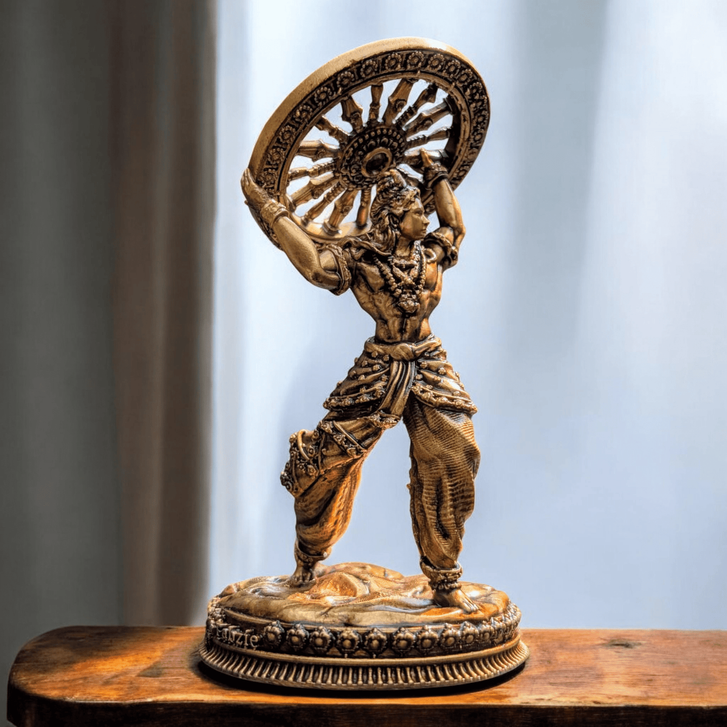 Krishna’s Divine Fury – When God Broke His Oath for His Devotee’s Vow - Car Dashboard - Fabzie - Home Decor Elegance