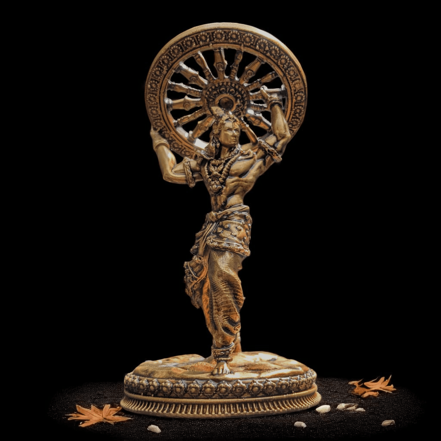 Krishna’s Divine Fury – When God Broke His Oath for His Devotee’s Vow - Car Dashboard - Fabzie - Home Decor Elegance