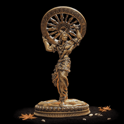 Krishna’s Divine Fury – When God Broke His Oath for His Devotee’s Vow - Car Dashboard - Fabzie - Home Decor Elegance