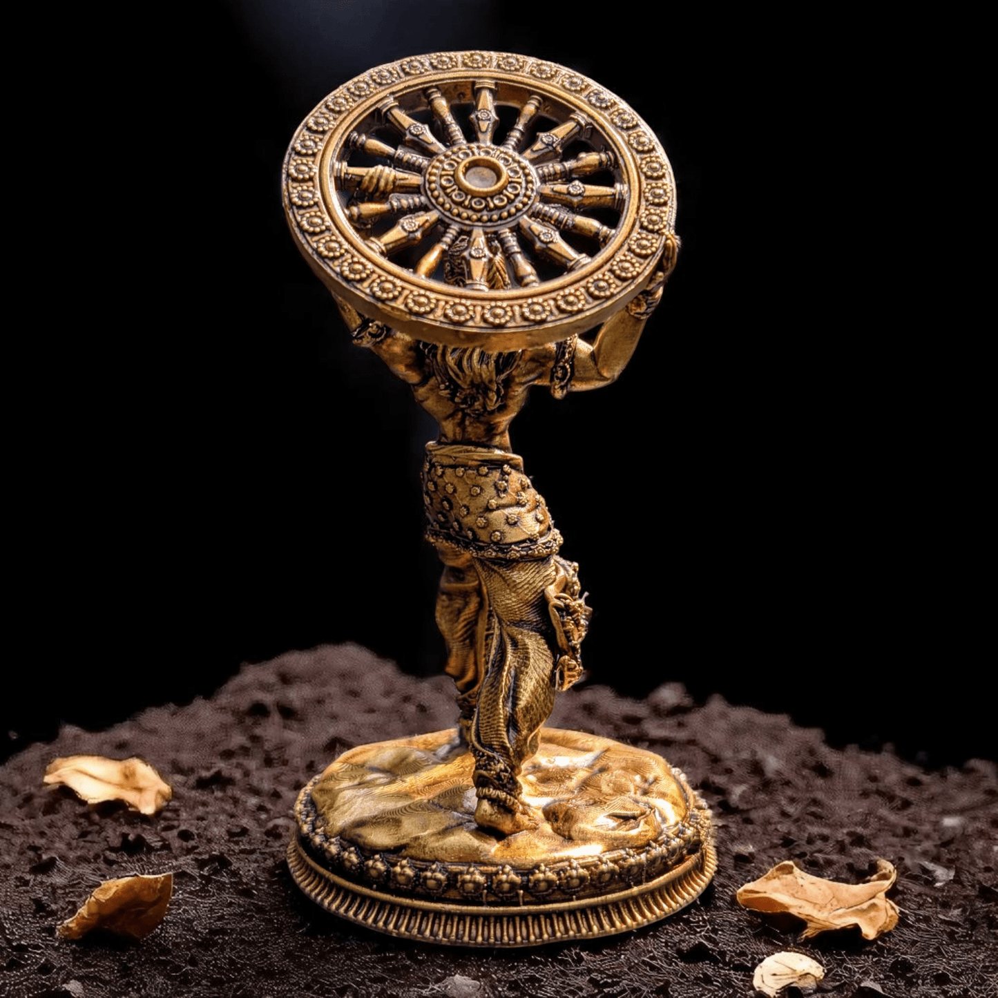 Krishna’s Divine Fury – When God Broke His Oath for His Devotee’s Vow - Car Dashboard - Fabzie - Home Decor Elegance
