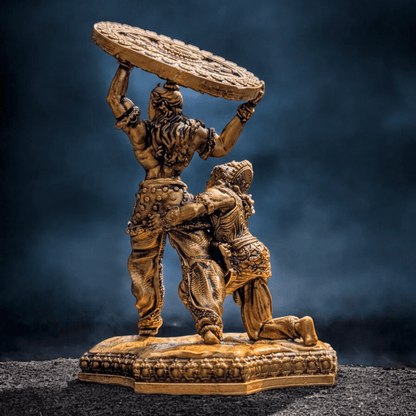 Krishna’s Divine Fury – When God Broke His Oath for His Devotee’s Vow - Car dashboard - Fabzie - Home Decor Elegance