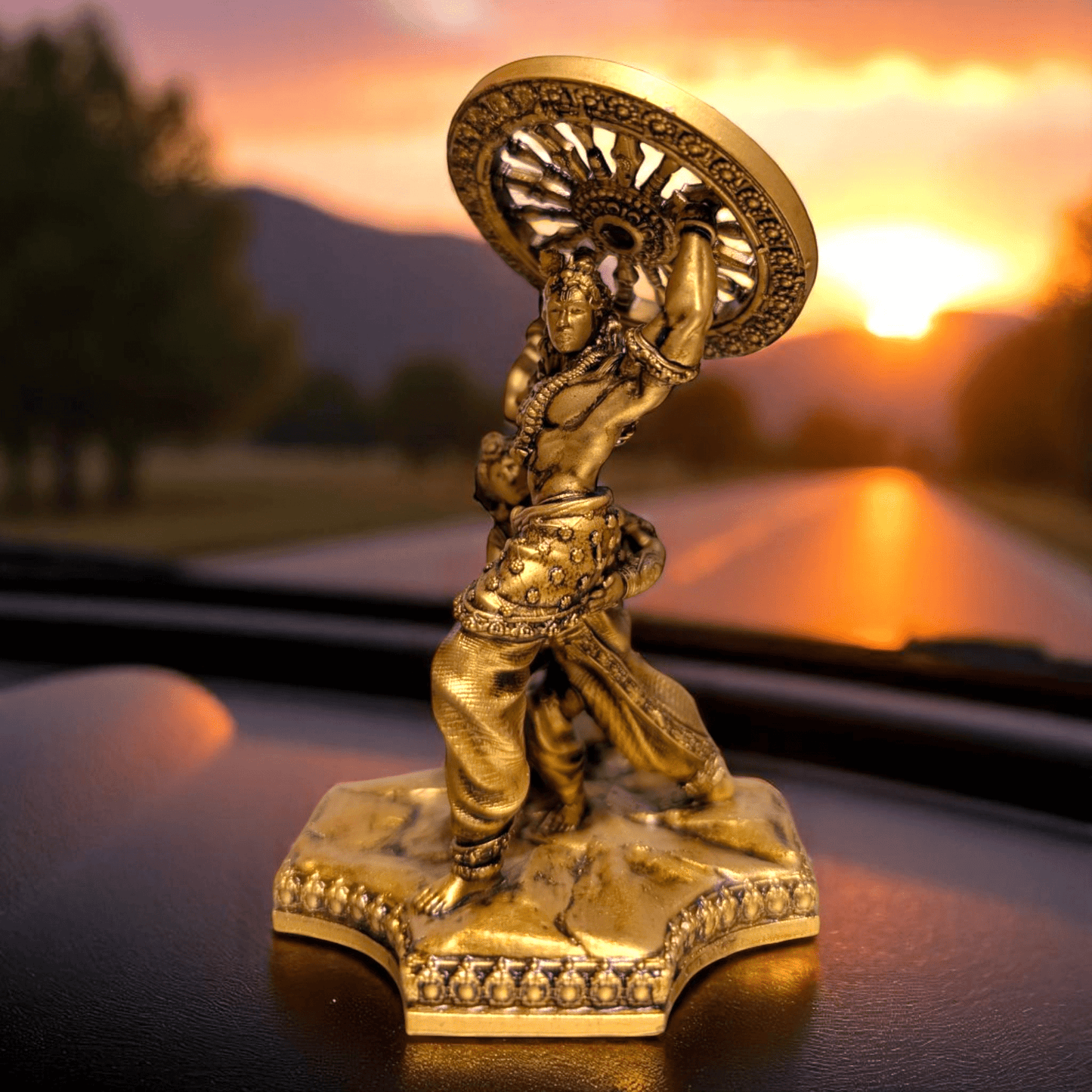 Krishna’s Divine Fury – When God Broke His Oath for His Devotee’s Vow - Car dashboard - Fabzie - Home Decor Elegance