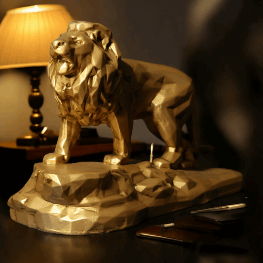 Lion On Rock - Majestic Wildlife Home Décor.