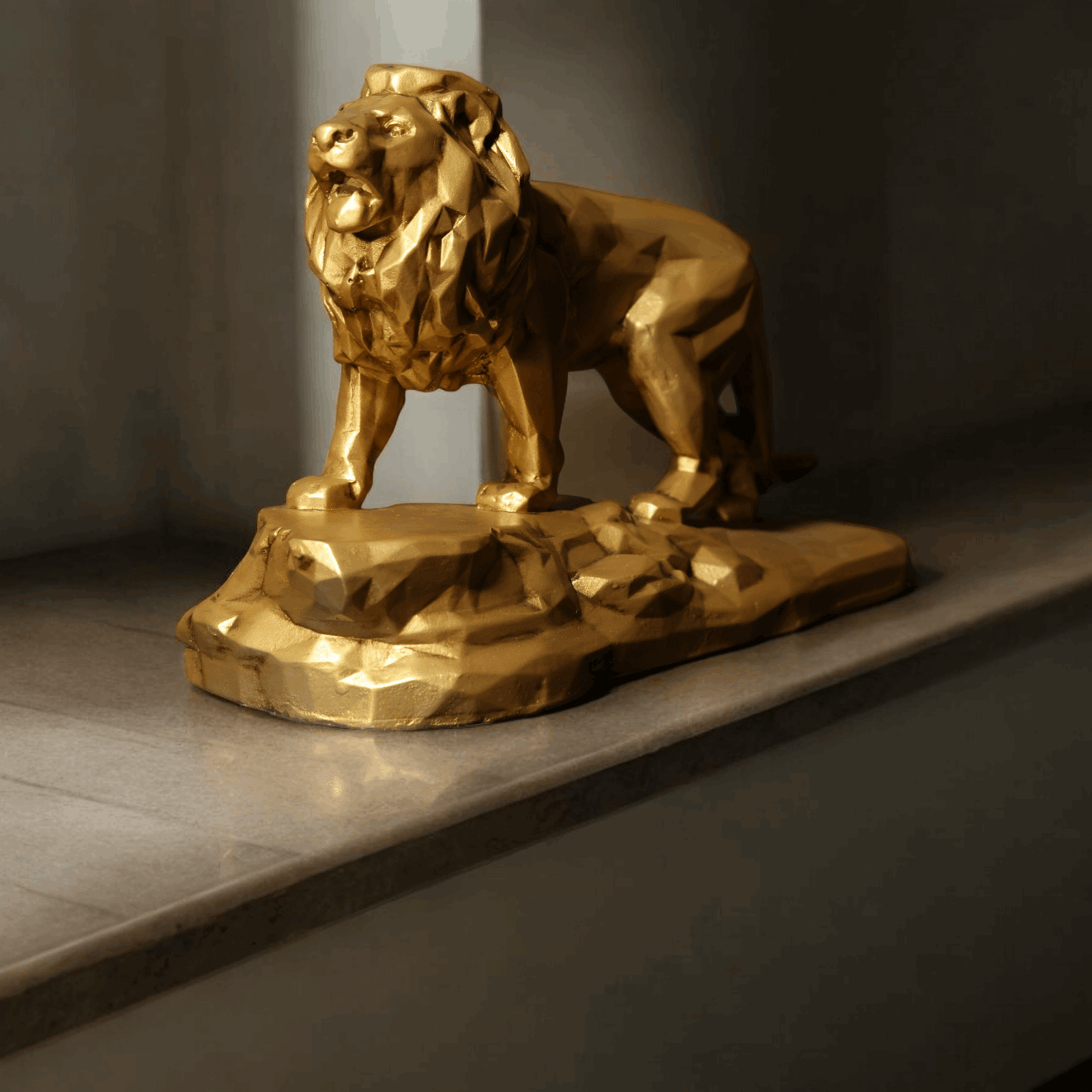 Lion On Rock - Majestic Wildlife Home Décor.