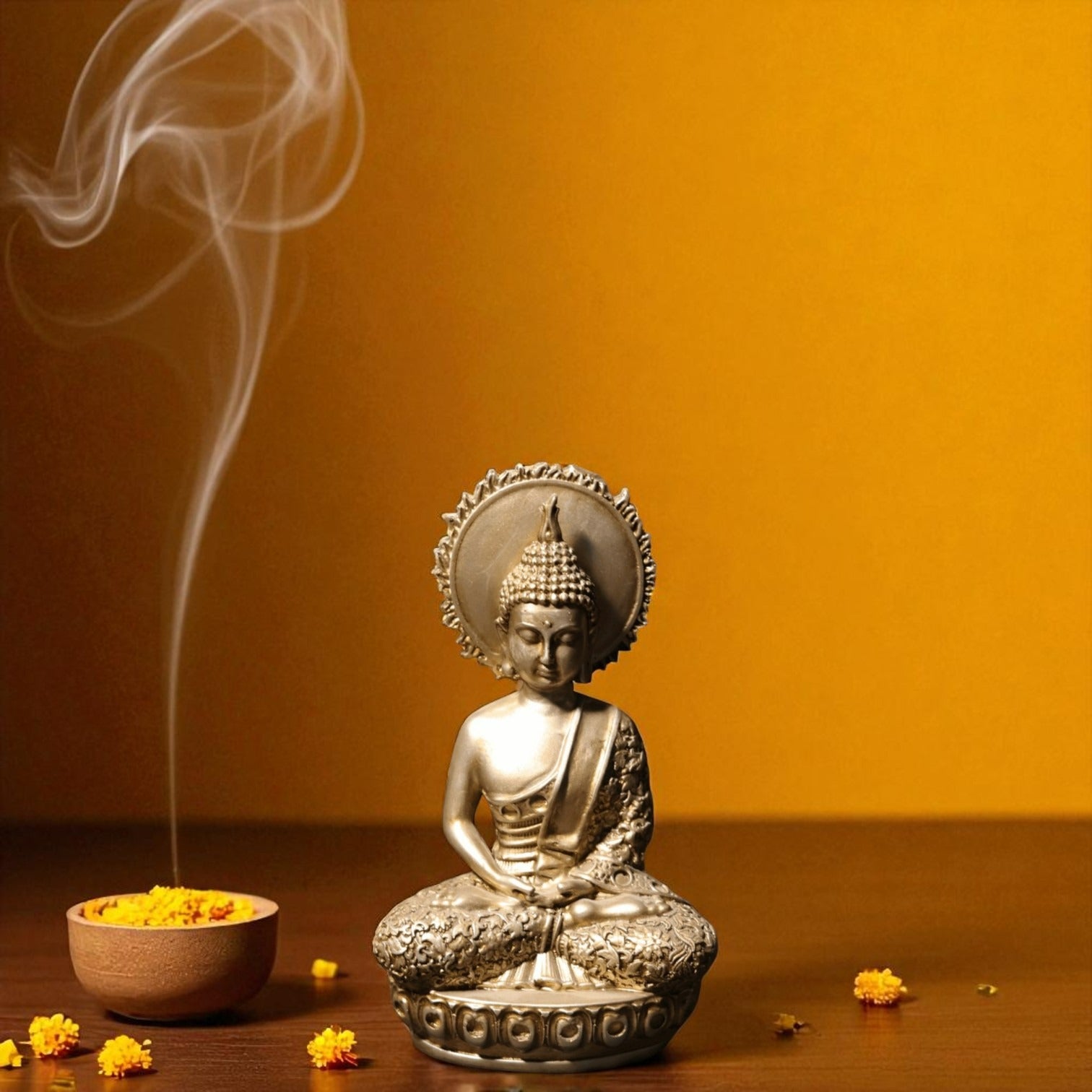 Meditative Buddha Statue – Crown Chakra Serenity for Home/Office Decor - Fabzie - Home Decor Elegance