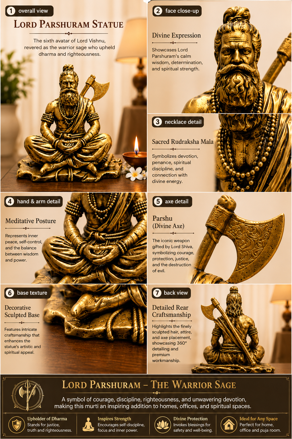 Lord Parshuram Meditation Idol