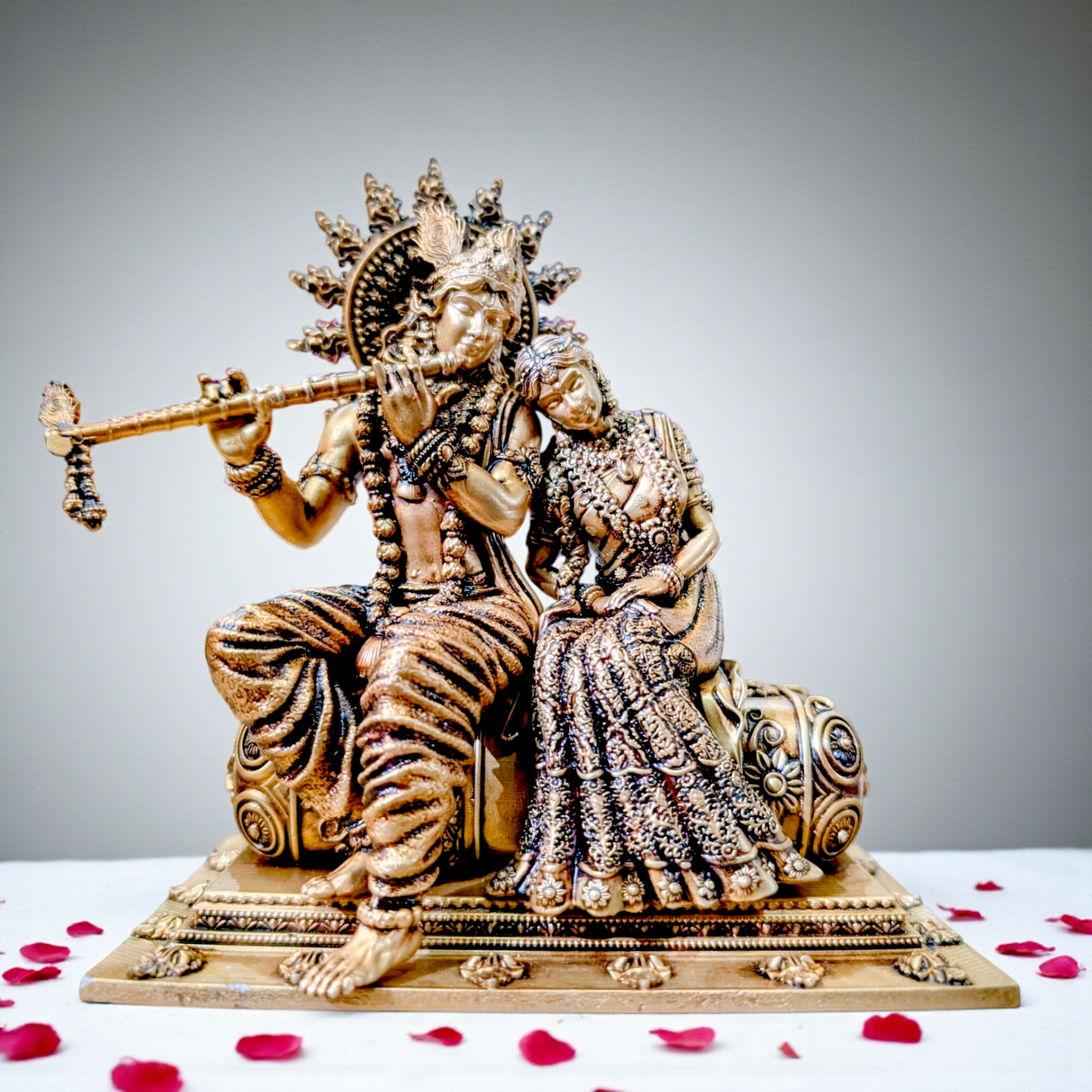 🌸 Radha Krishna Idol – Eternal Love in Marble Dust & Resin 🌸