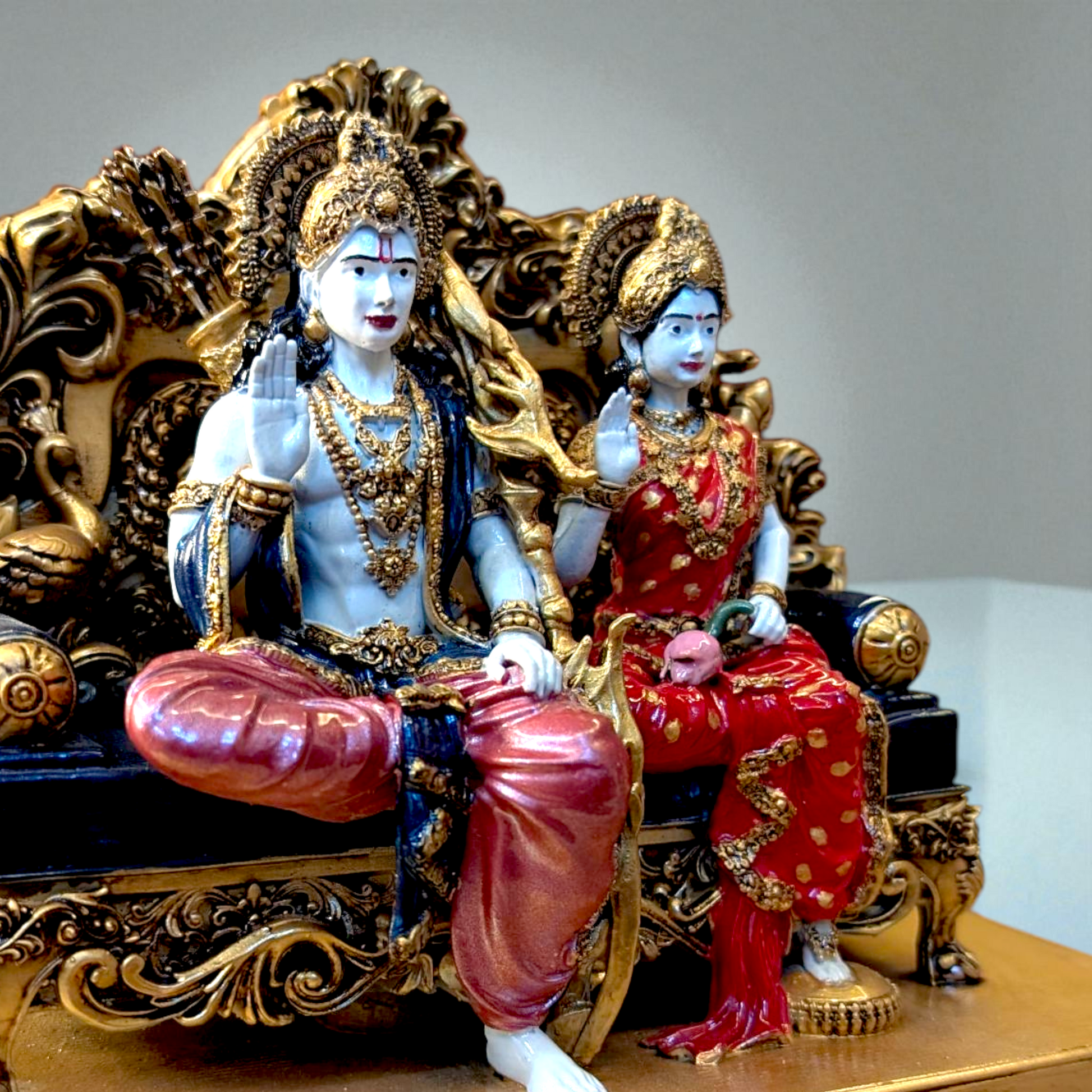 Shri Ram and Sita Mata Jodi  – Divine Darbar Murti for Home / Office Decor - Fabzie - Home Decor Elegance