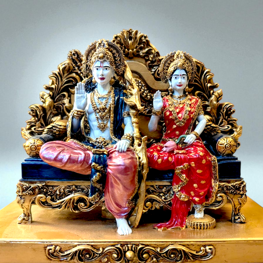 Shri Ram and Sita Mata Jodi  – Divine Darbar Murti for Home / Office Decor