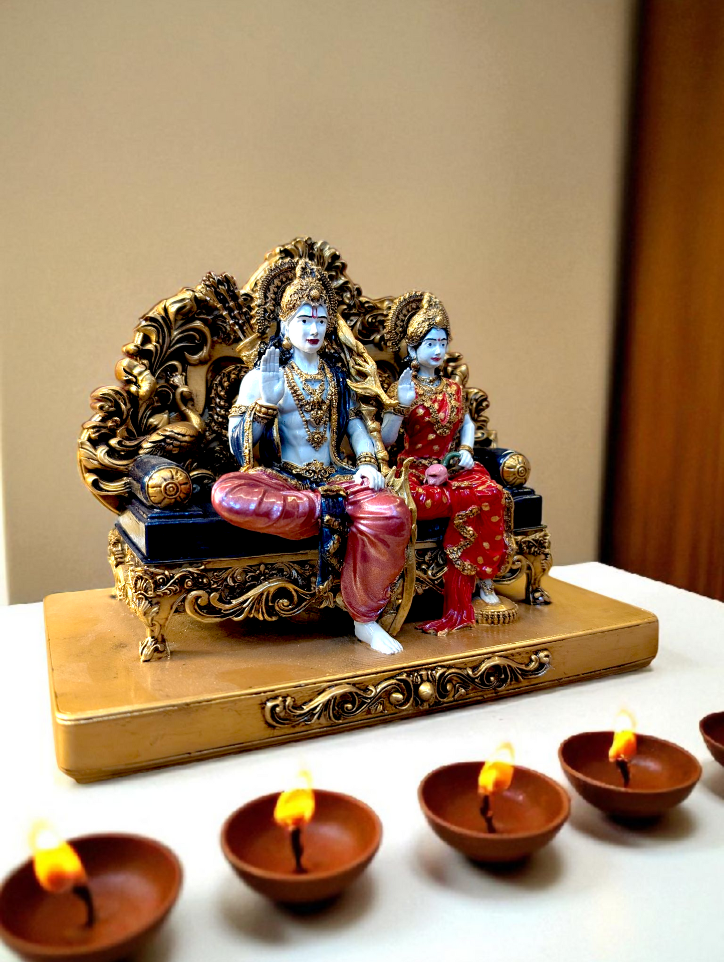 Shri Ram and Sita Mata Jodi  – Divine Darbar Murti for Home / Office Decor - Fabzie - Home Decor Elegance
