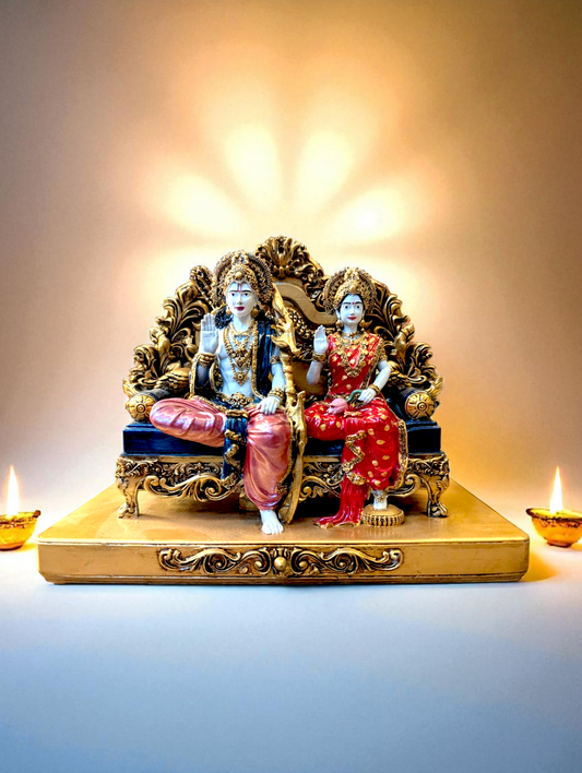 Shri Ram and Sita Mata Jodi  – Divine Darbar Murti for Home / Office Decor