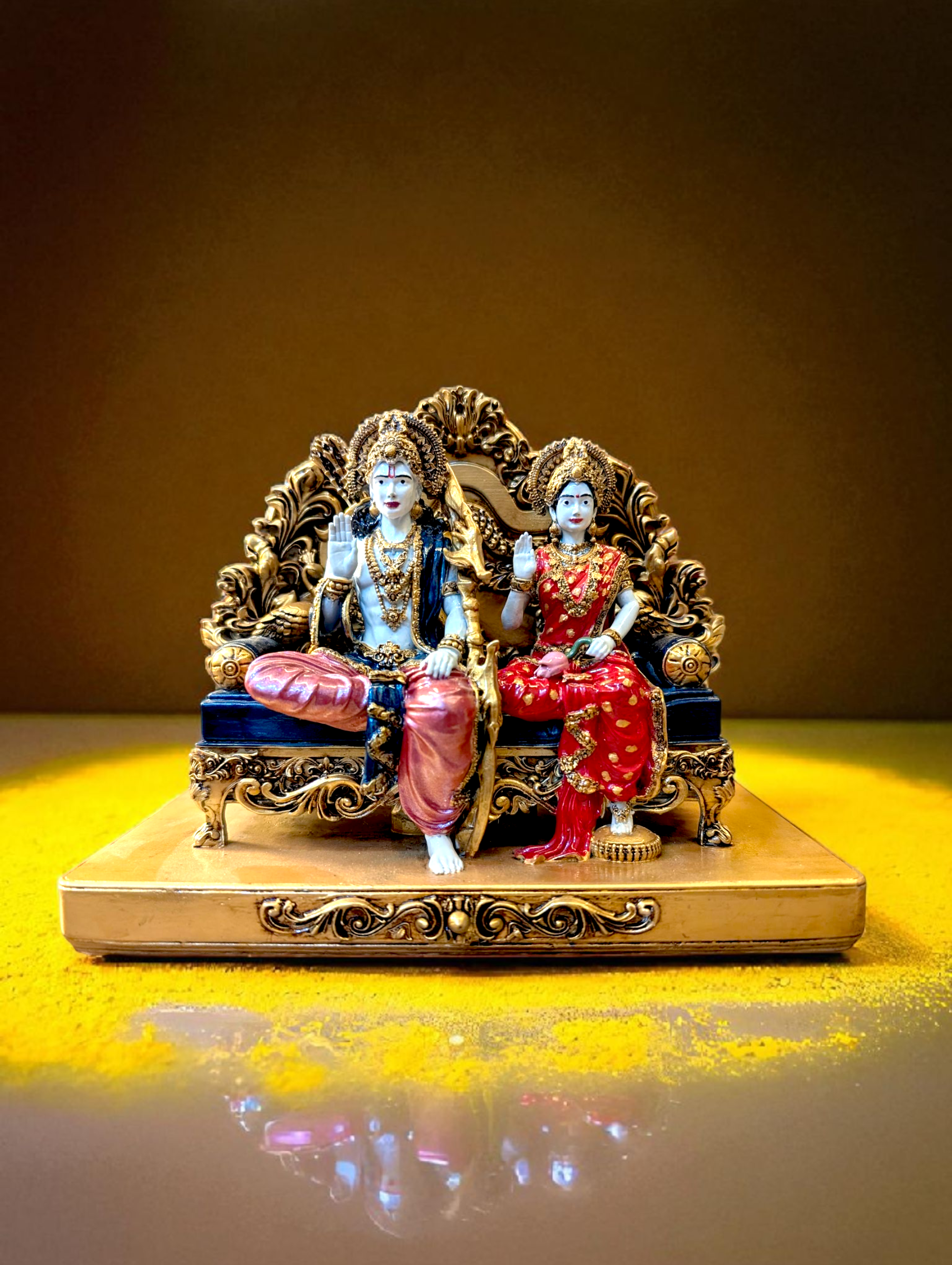 Shri Ram and Sita Mata Jodi  – Divine Darbar Murti for Home / Office Decor - Fabzie - Home Decor Elegance