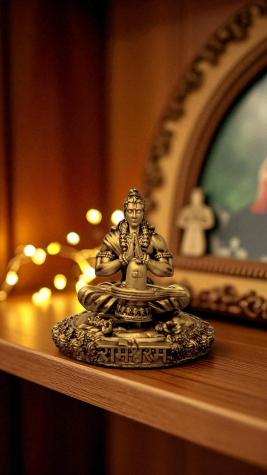 Shri Ram Worshipping Shivling – Sacred Moment of Reverence for Spiritual Spaces - Fabzie - Home Decor Elegance