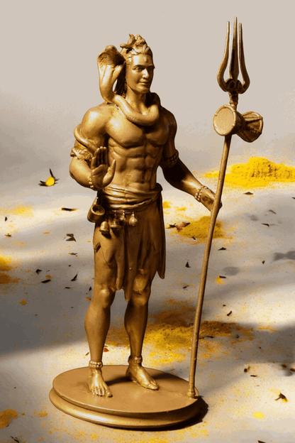 Shiv Ji Murti with Trishul - Divine Guardian.