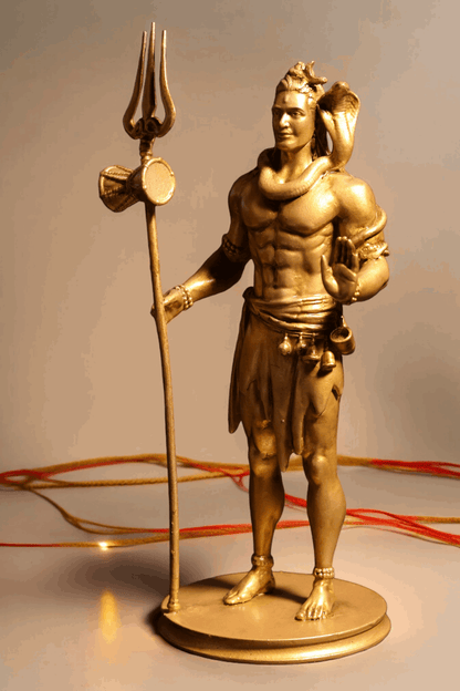 Shiv Ji Murti with Trishul - Divine Guardian.