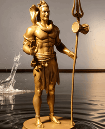 Shiv Ji Murti with Trishul - Divine Guardian.