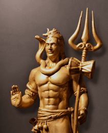 Shiv Ji Murti with Trishul - Divine Guardian.