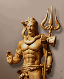 Shiv Ji Murti with Trishul - Divine Guardian.