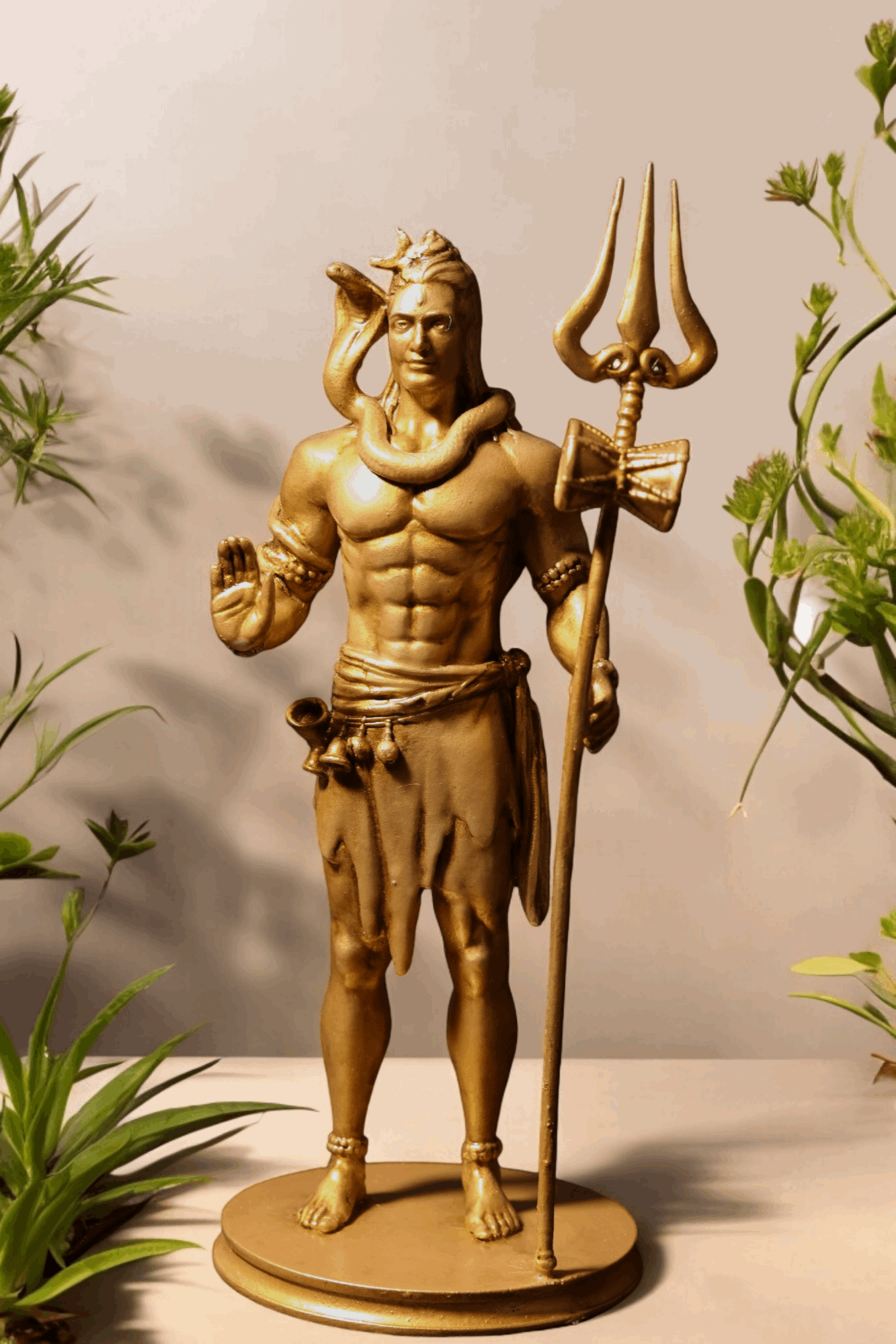 Shiv Ji Murti with Trishul - Divine Guardian.
