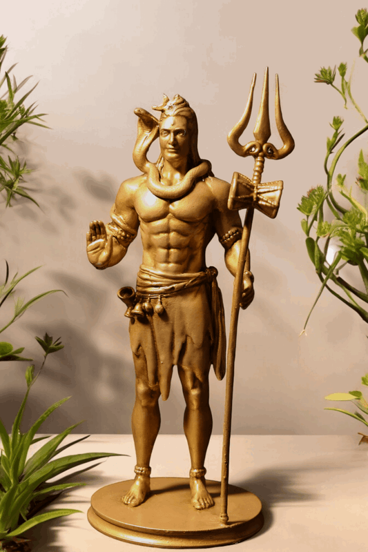 Shiv Ji Murti with Trishul - Divine Guardian.