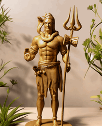 Shiv Ji Murti with Trishul - Divine Guardian.