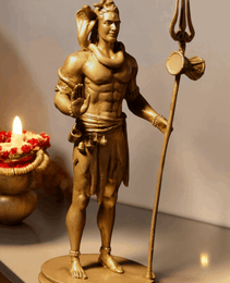 Shiv Ji Murti with Trishul - Divine Guardian.
