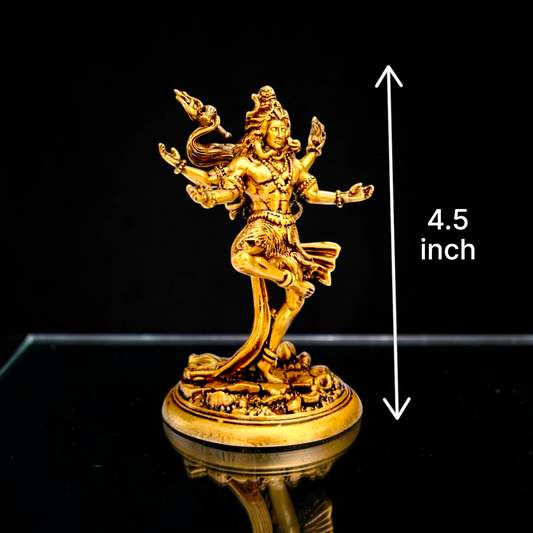 Nataraja Shiv Idol – Cosmic Dance of Creation & Destruction (Premium Golden Finish)