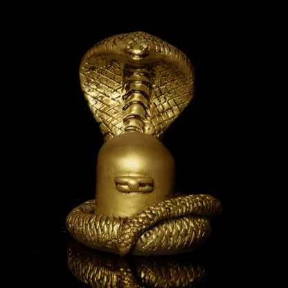 Shivling with Snake Idol - Sacred Hindu Symbol of Divine Energy.
