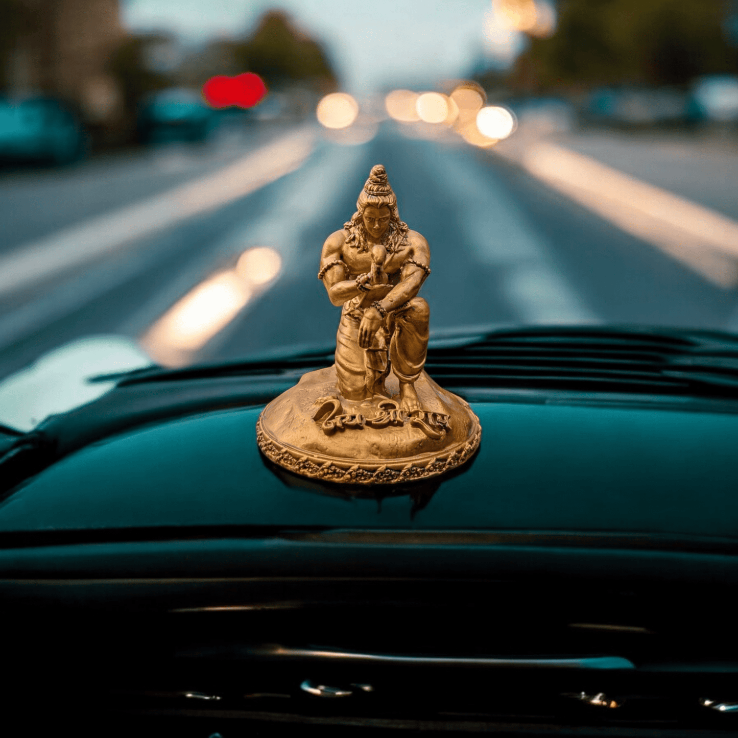 The Divine Touch: Shri Ram and the Squirrel's Devotion Murti for Car Dashboard.
