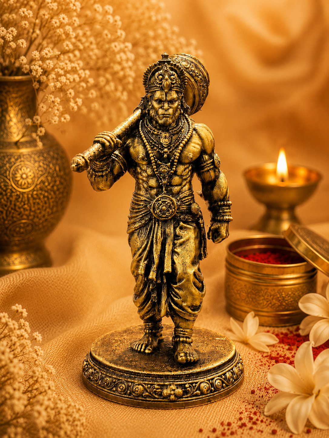 Powerful Bajrangbali Standing Idol for Car Dashboard