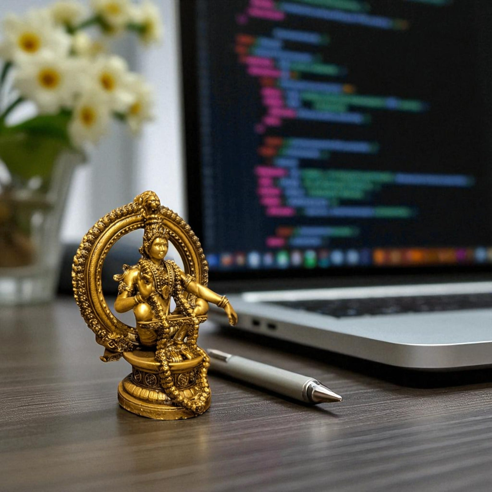 Lord Ayyappa Idol – The Warrior Yogi of Balance and Devotion - Fabzie - Home Decor Elegance