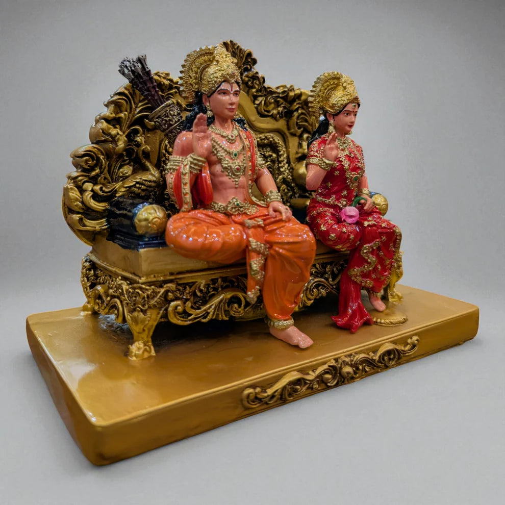 Shri Ram and Sita Mata Jodi  – Divine Darbar Murti for Home / Office Decor - Fabzie - Home Decor Elegance