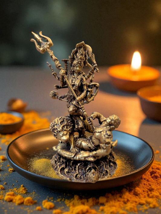 Goddess Durga Slaying Mahishasur – Power and Courage Embodied in Divine Decor - Fabzie - Home Decor Elegance