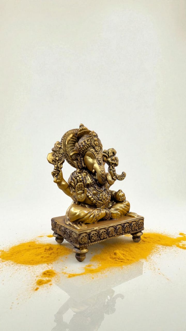 Lord Ganesha on Chowki – Traditional Blessings for Elegant Spaces - Fabzie - Home Decor Elegance