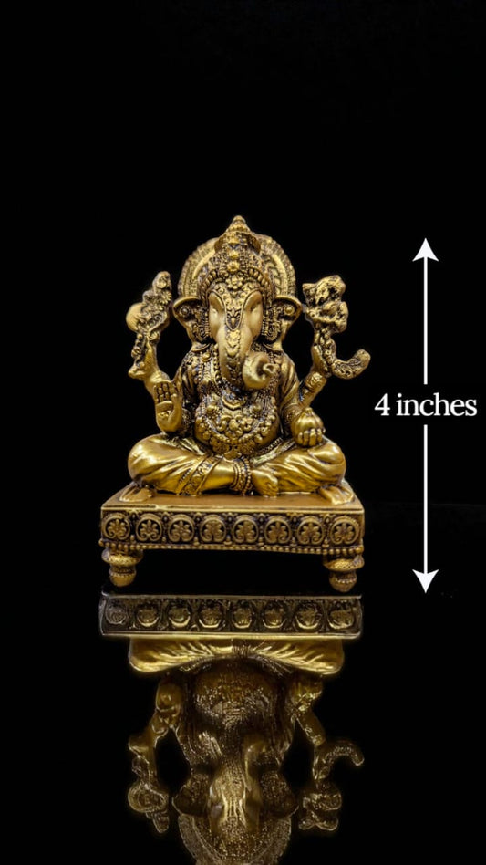 Lord Ganesha on Chowki – Traditional Blessings for Elegant Spaces