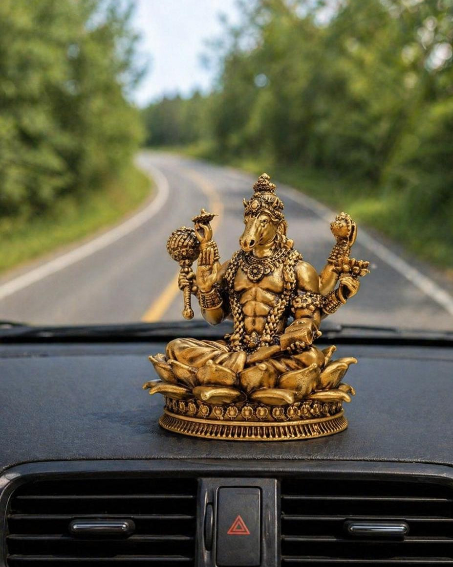 Lord Hayagriva Idol – Golden Finish Wisdom & Knowledge God Murti | Fabzie Vedic Decor (Copy) - Fabzie - Home Decor Elegance