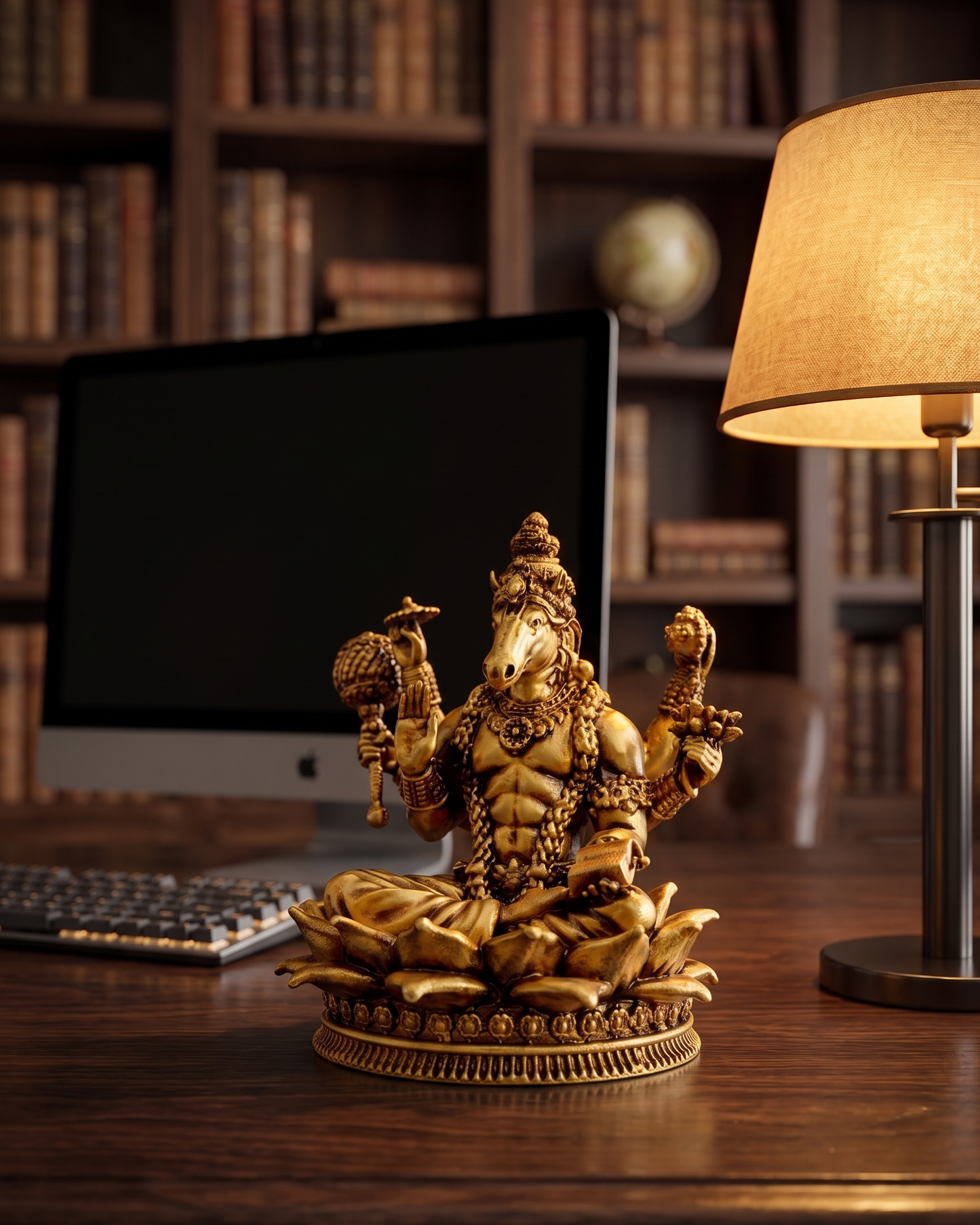 Lord Hayagriva Idol – Golden Finish Wisdom & Knowledge God Murti | Fabzie Vedic Decor (Copy) - Fabzie - Home Decor Elegance