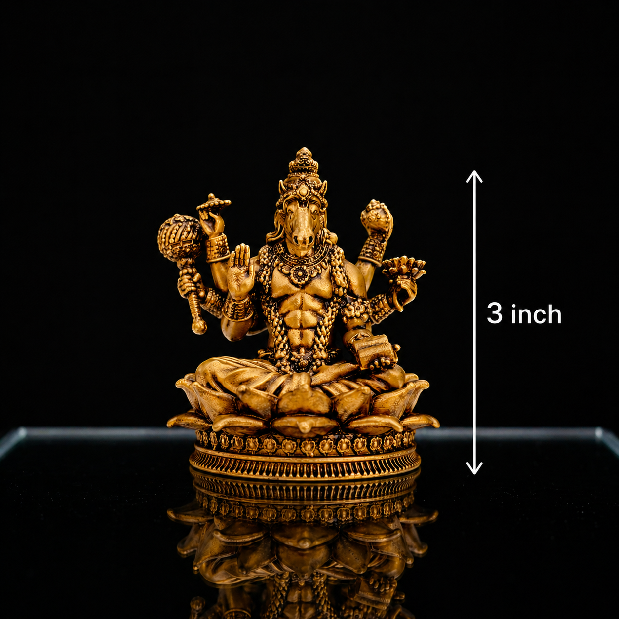 Lord Hayagriva Idol – Golden Finish Wisdom & Knowledge God Murti | Fabzie Vedic Decor (Copy) - Fabzie - Home Decor Elegance