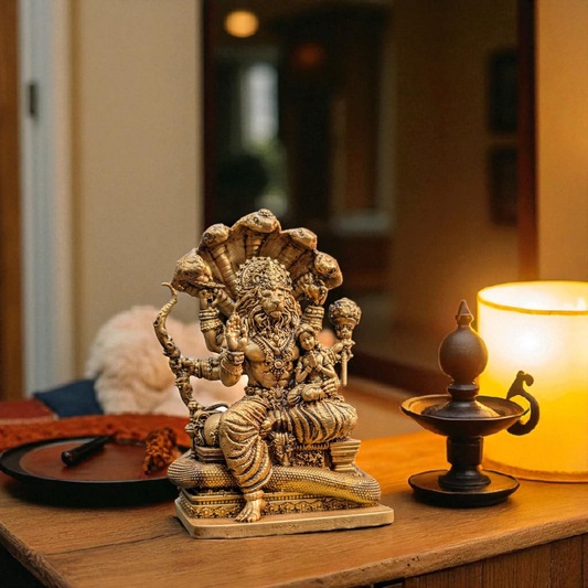 Narsimha with Prahlad – The Eternal Victory of Devotion, Protection, and Divine Power