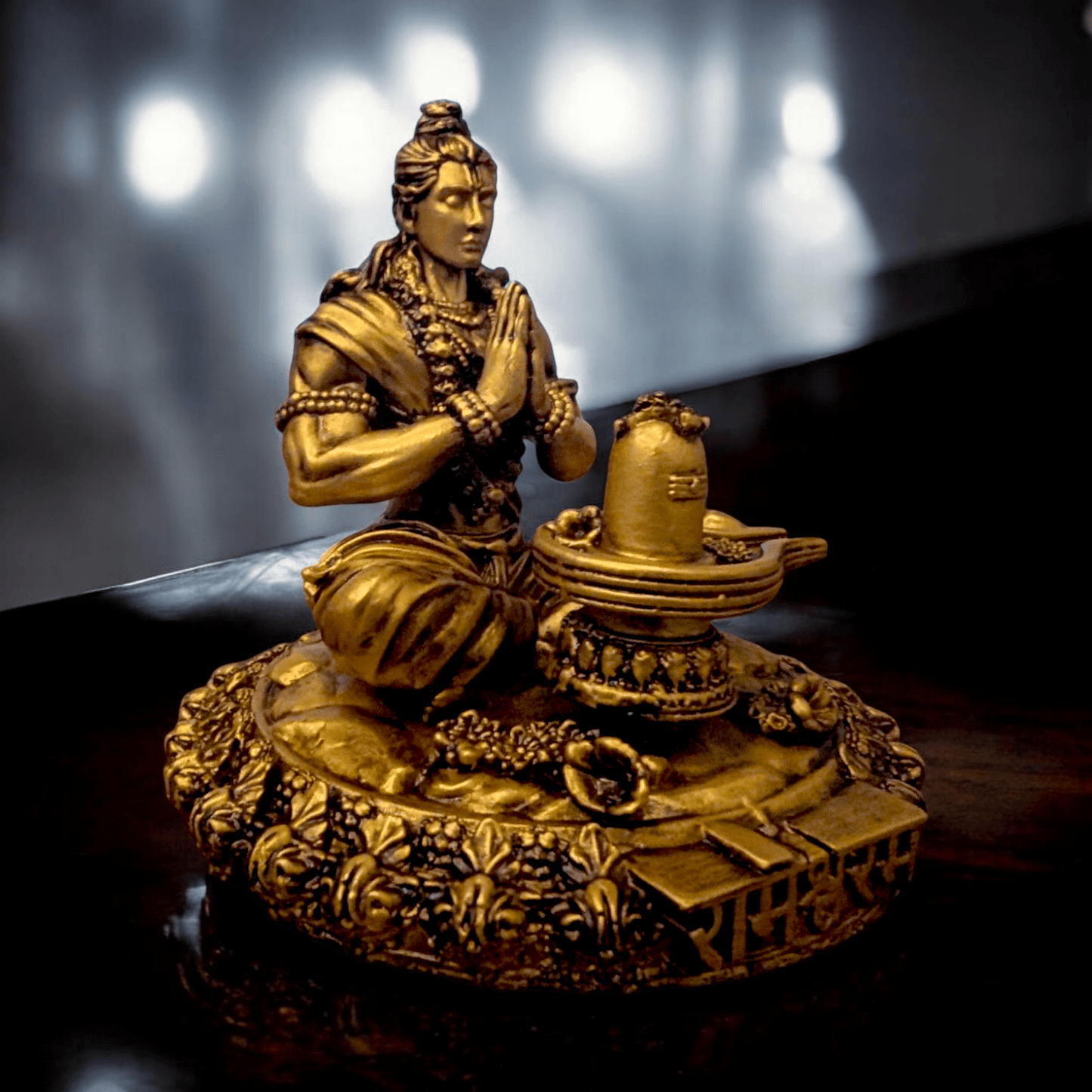 Shri Ram Worshipping Shivling at Rameshwaram – Premium Divine Car Dashboard Idol - Fabzie - Home Decor Elegance
