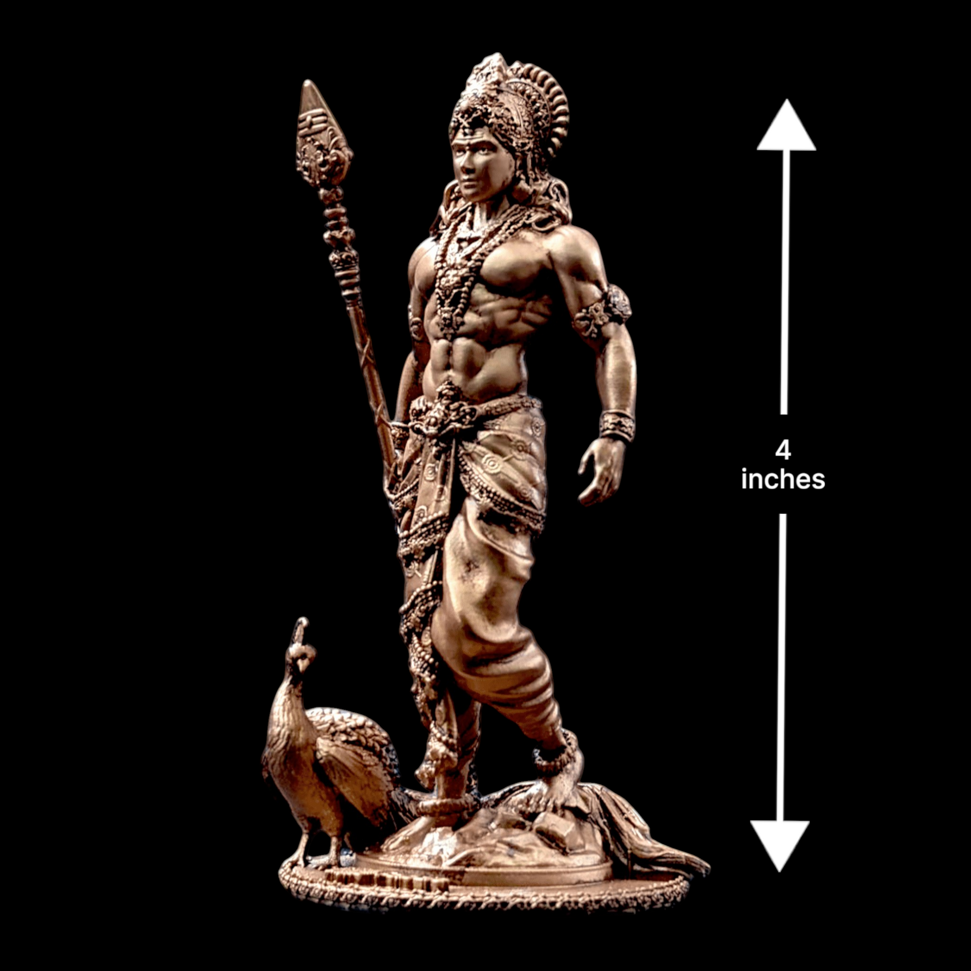 Lord Kartikeya Figurine – Courage & Wisdom Embodied for Spiritual Interiors - Fabzie - Home Decor Elegance